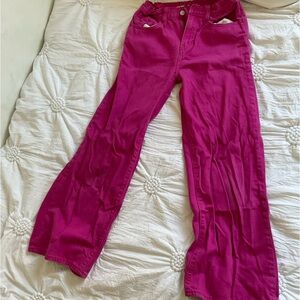 Bright pink 80’s bell bottoms